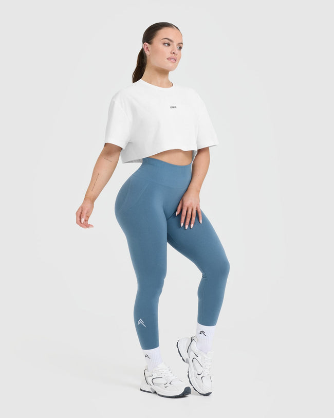 Classic Oner Graphic Crop Lightweight T-Shirt | White