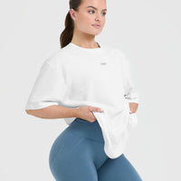 Classic Oner Graphic Oversized Lightweight T-Shirt | White