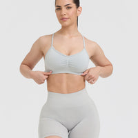 Effortless Strappy Bralette | Light Grey Marl