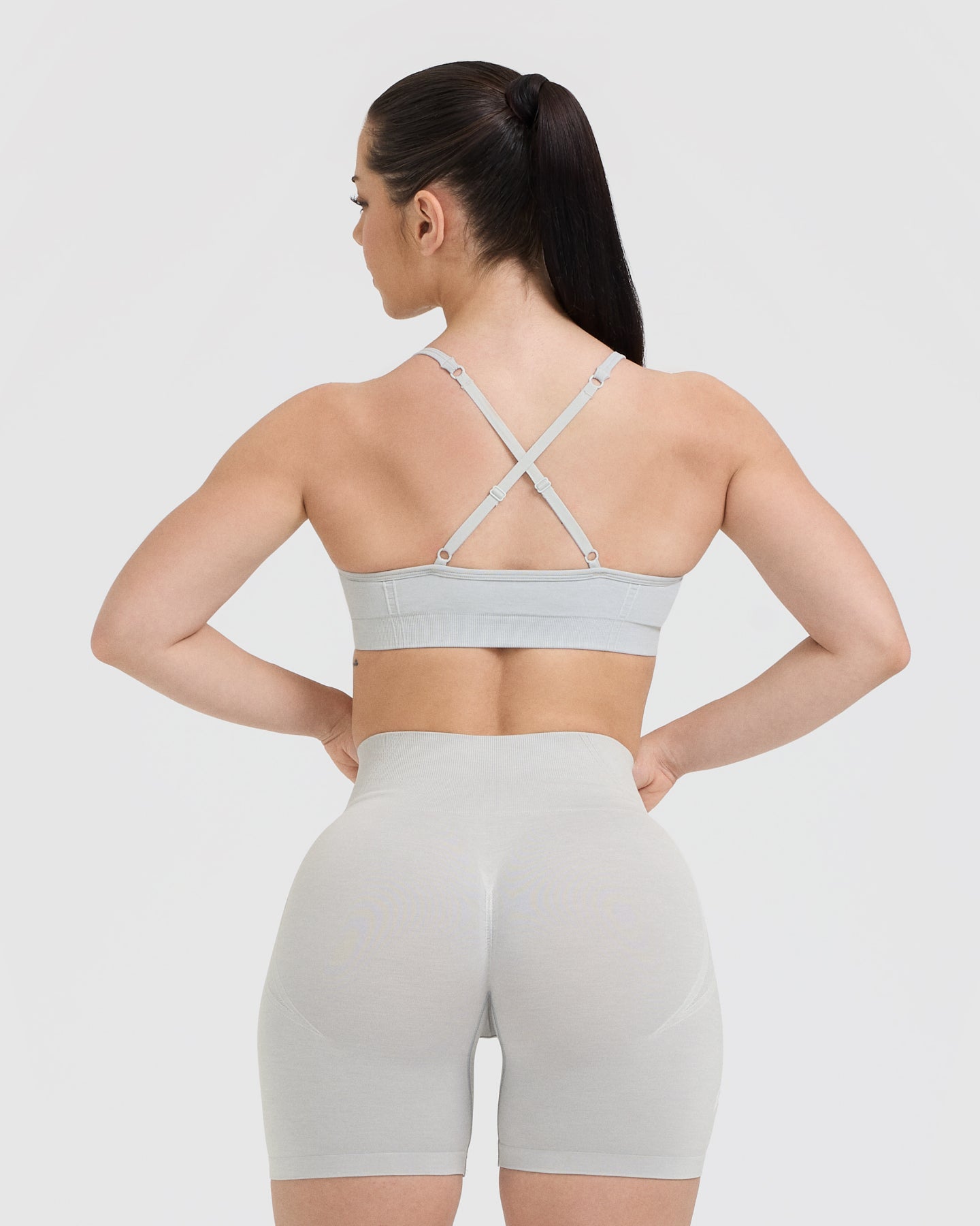 Effortless Strappy Bralette | Light Grey Marl