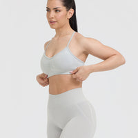 Effortless Strappy Bralette | Light Grey Marl