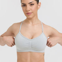 Effortless Strappy Bralette | Light Grey Marl
