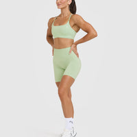 Everyday Cross Over Bralette | Mint Green