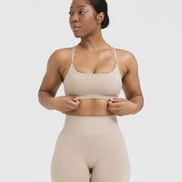 Everyday Cross Over Bralette | Mushroom Brown