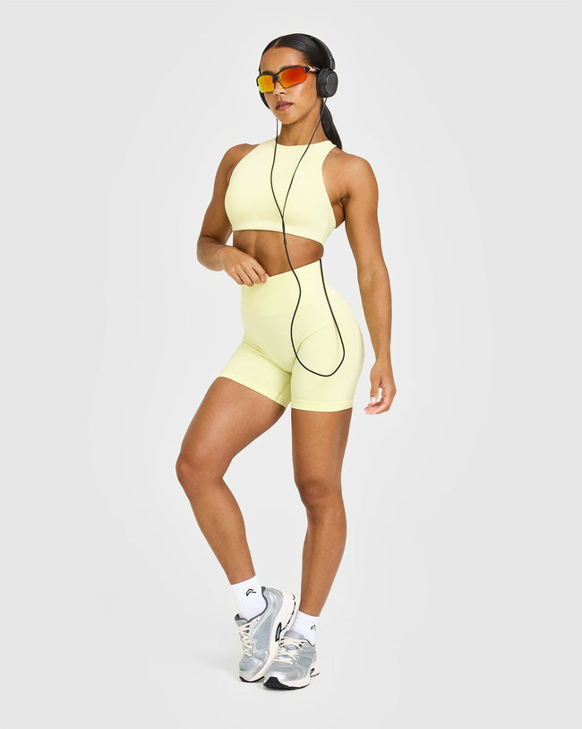 Effortless Seamless Shorts | Pastel Yellow