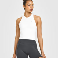 Go To Seamless Fitted Mid Vest | White