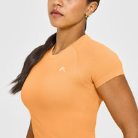 Go To Seamless Fitted Mid Top | Powdered Orange