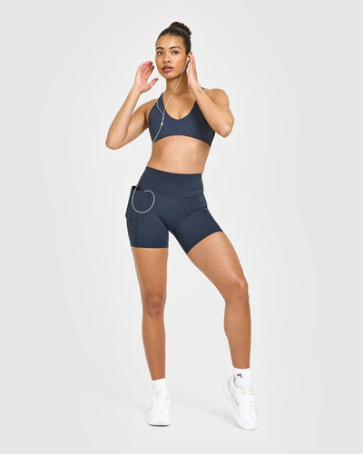 Unified High Waisted Pocket Shorts 6" | True Blue