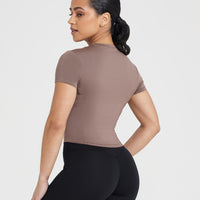 Mellow™ Soft Mid Short Sleeve T-Shirt | Cool Brown