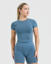 Mellow™ Soft Mid Short Sleeve T-Shirt | Moonstone Blue