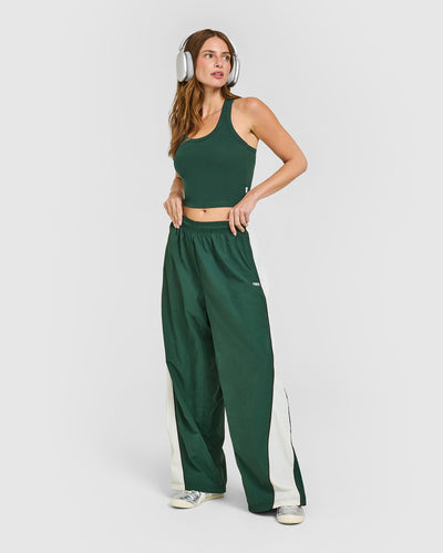 Cotton Fitted Mid Vest | Racing Green