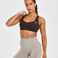 EasyLift™ Cross Back Sports Bra | 70% Cocoa