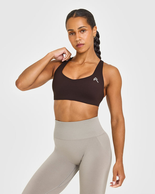 EasyLift™ Cross Back Sports Bra | 70% Cocoa