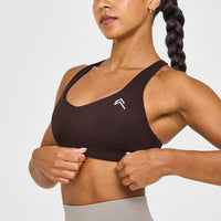 EasyLift™ Cross Back Sports Bra | 70% Cocoa