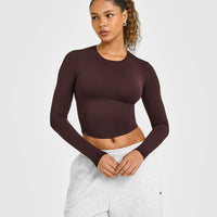 Mellow™ Soft Mid Long Sleeve Top | Plum Brown