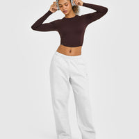 Mellow™ Soft Mid Long Sleeve Top | Plum Brown