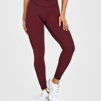 Unified Wrap Leggings White Logo | Rosewood