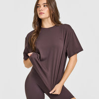 Classic Oversized Lightweight T-Shirt | Umber Brown