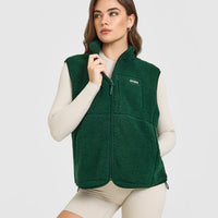 Fleece Gilet with Chest Pocket | Racing Green
