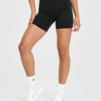 SoftMotion™ Fold Over Shorts 6" | Black