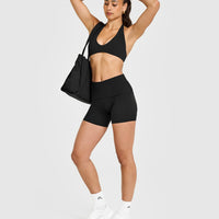 SoftMotion™ Fold Over Shorts 6" | Black