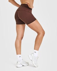 SoftMotion™ Fold Over Shorts 6" | Espresso Brown