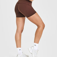 SoftMotion™ Fold Over Shorts 6" | Espresso Brown