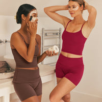 SoftMotion™ Fold Over Shorts 6" | Espresso Brown