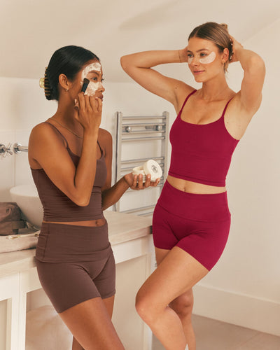 SoftMotion™ Fold Over Shorts 6" | Espresso Brown