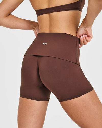 SoftMotion™ Fold Over Shorts 6" | Espresso Brown