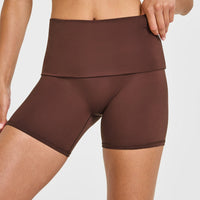 SoftMotion™ Fold Over Shorts 6" | Espresso Brown