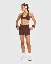 SoftMotion™ Fold Over Shorts 6" | Espresso Brown