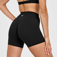 SoftMotion™ High Waisted Shorts 6" | Black