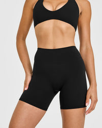 SoftMotion™ High Waisted Shorts 6" | Black