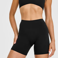 SoftMotion™ High Waisted Shorts 6" | Black