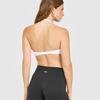 SoftMotion™ Minimal Halter Neck Bralette | White