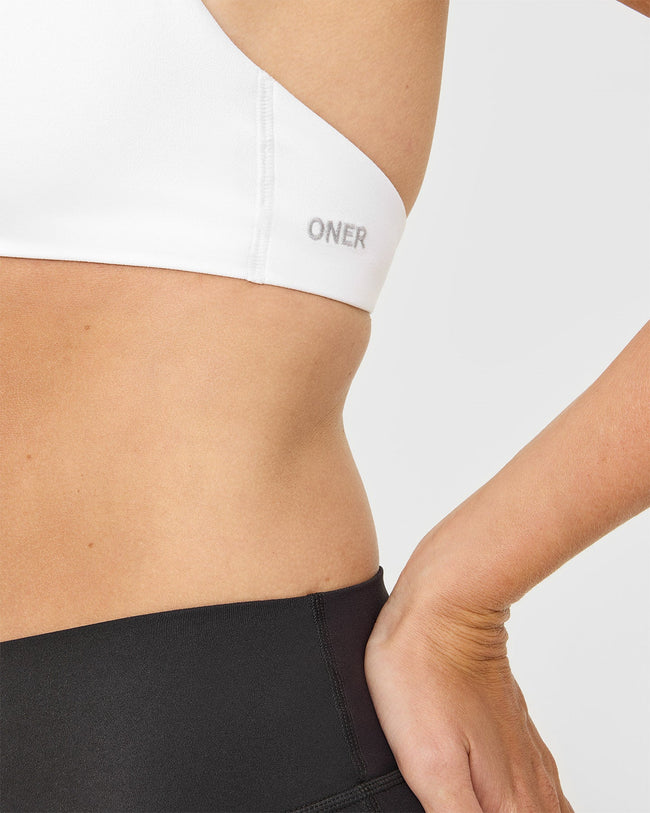 SoftMotion™ Minimal Halter Neck Bralette | White