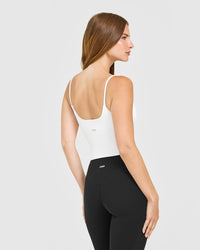 SoftMotion™ Strappy Mid Vest with Built in Bra Shelf | White