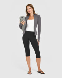 SoftMotion™ Strappy Mid Vest with Built in Bra Shelf | White