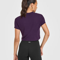 Cotton Relaxed T-Shirt | Blackberry Purple