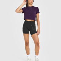 Cotton Relaxed T-Shirt | Blackberry Purple