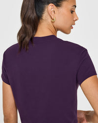 Cotton Relaxed T-Shirt | Blackberry Purple