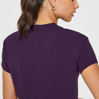 Cotton Relaxed T-Shirt | Blackberry Purple