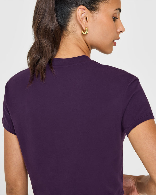 Cotton Relaxed T-Shirt | Blackberry Purple