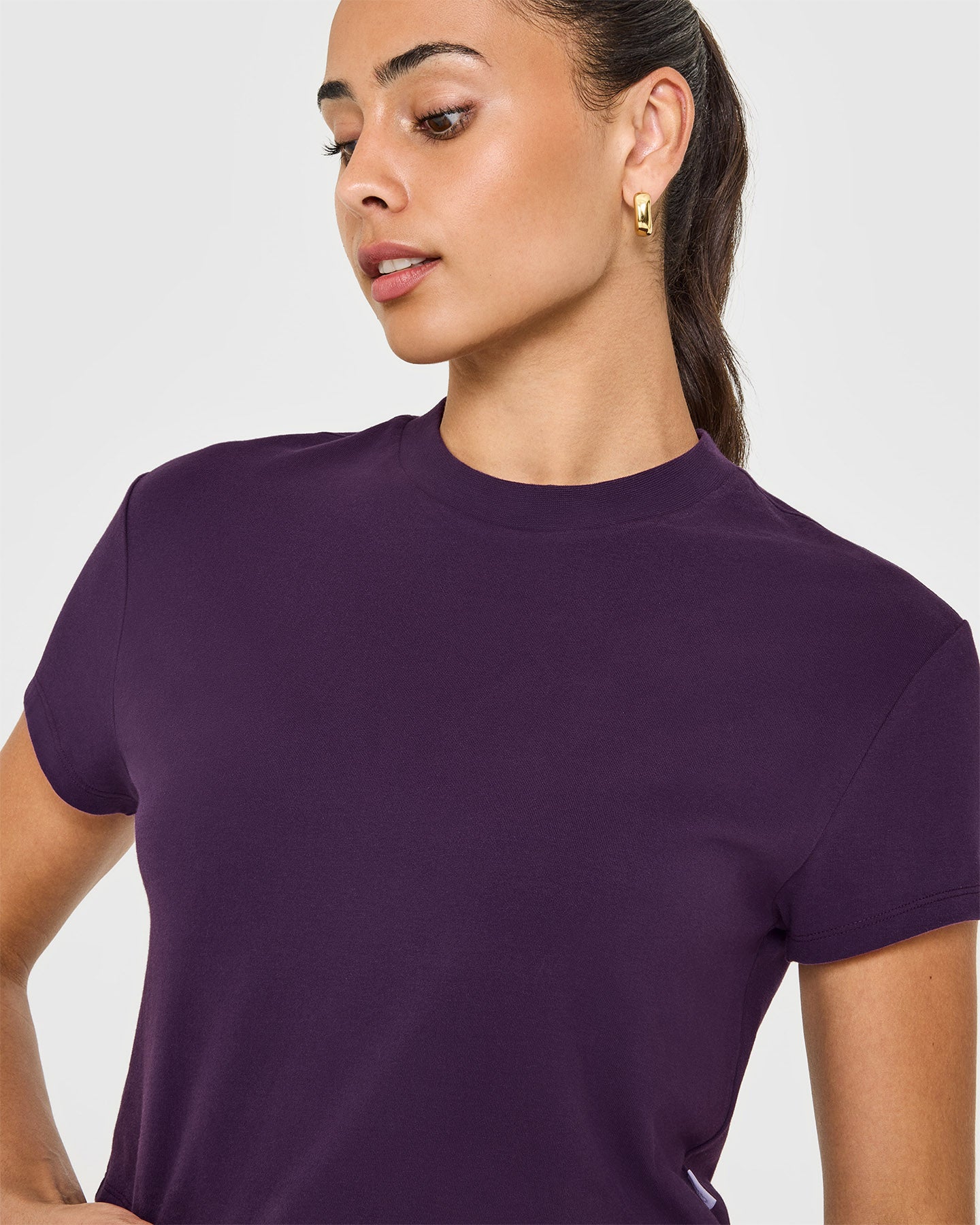 Cotton Relaxed T-Shirt | Blackberry Purple