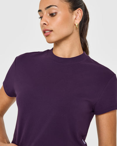 Cotton Relaxed T-Shirt | Blackberry Purple