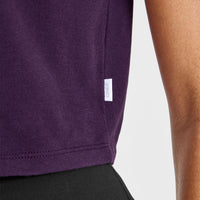 Cotton Relaxed T-Shirt | Blackberry Purple