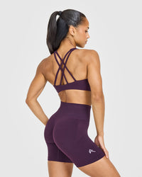 EasyLift™ High Neck Sports Bra | Blackberry Purple