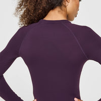 Go To Seamless Fitted Long Sleeve Top | Blackberry Purple