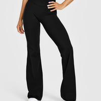 Unified Wrap Flared Bottoms White Logo | Black